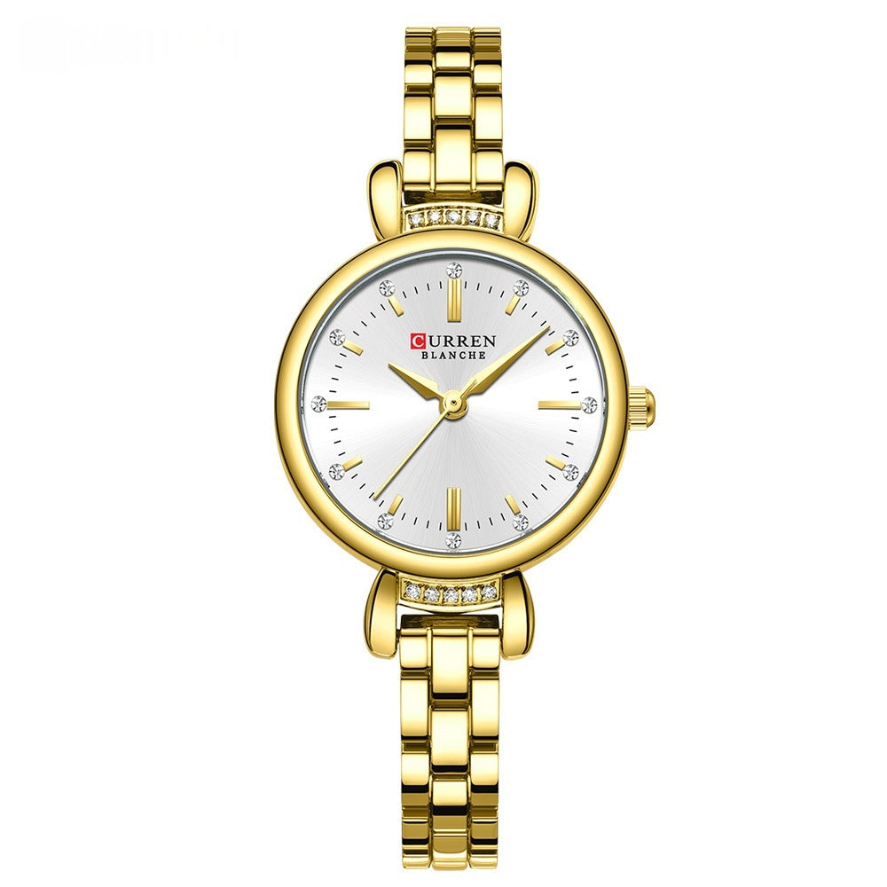 Women's Round Waterproof Wristwatch – Elegant Casual Watch