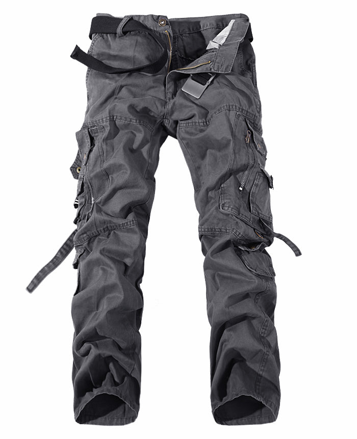 Men's Washed Cargo Pants | Multi Pocket | Vintage Streetwear