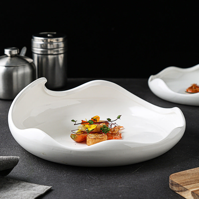 Premium Ribbed Serving Platter – Elegant Roasting & Duck Platter
