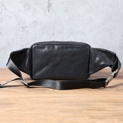 Men's Leather Sling Bag | Crossbody Chest Bag Cowhide