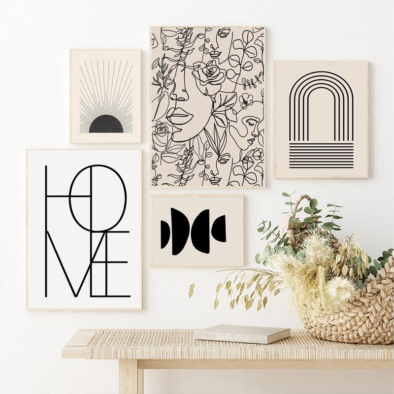 Boho abstract art poster | Buy modern wall art for living room