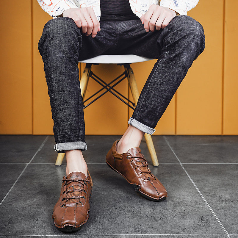 High-Quality Men's Sneakers Fashion Lace-up Flat Shoes