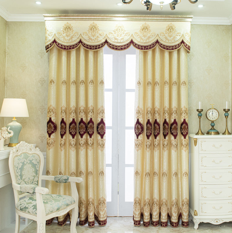 Velvet Curtain Embroidery | arabesque luxurious elegant home decor
