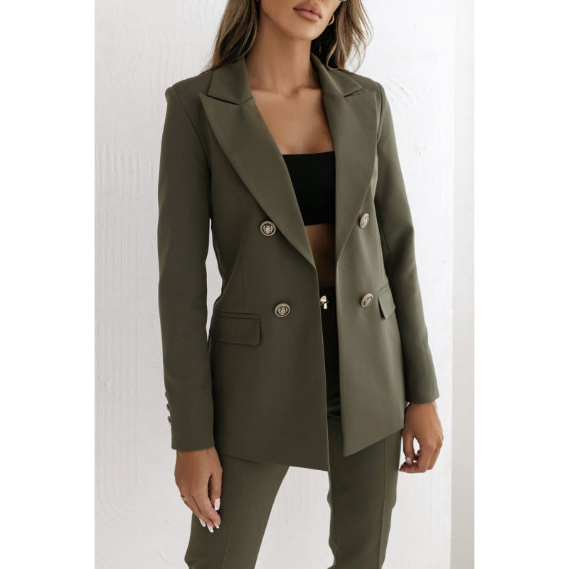 Damen Trenchcoat Elegant | Doppelreihiger Fashion Mantel