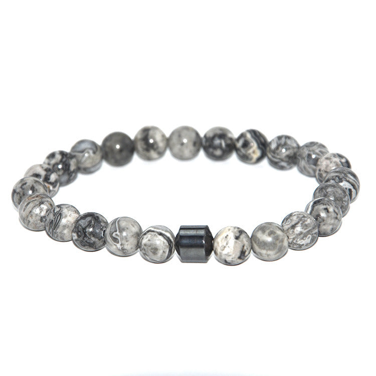 Schwarzes Tigeraugen-Perlenarmband