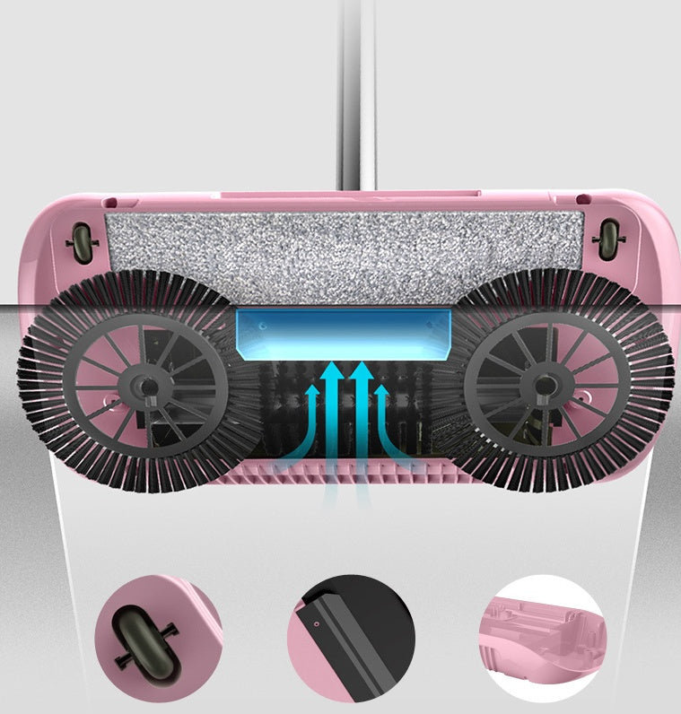 4-in-1 Manual Floor Sweeper - Sweeper, Broom, Mop & Dustpan