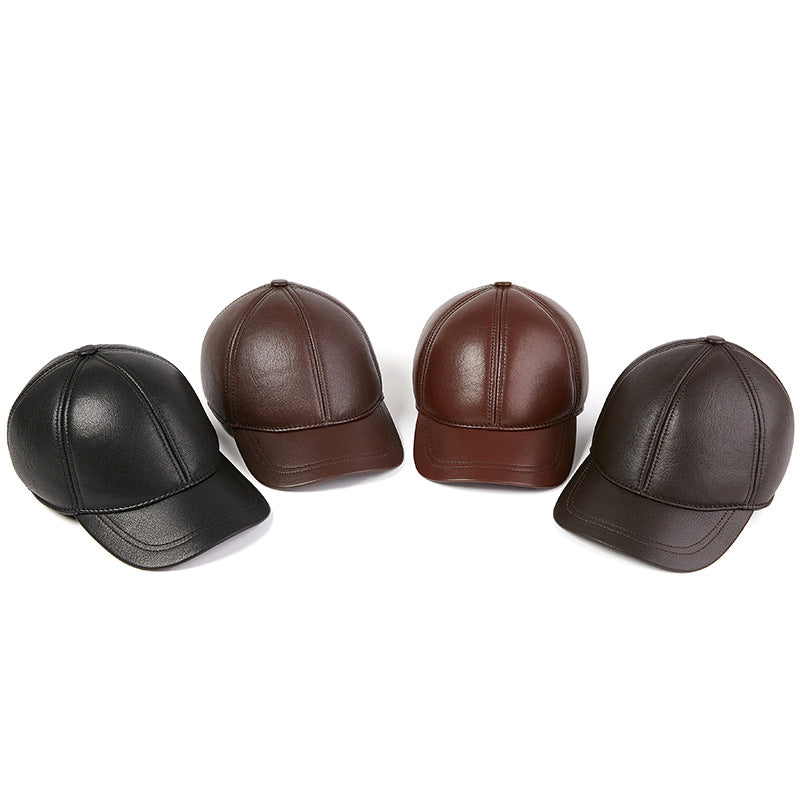 Leather Baseball Cap for Men | Goatskin | Vintage Style Cap
