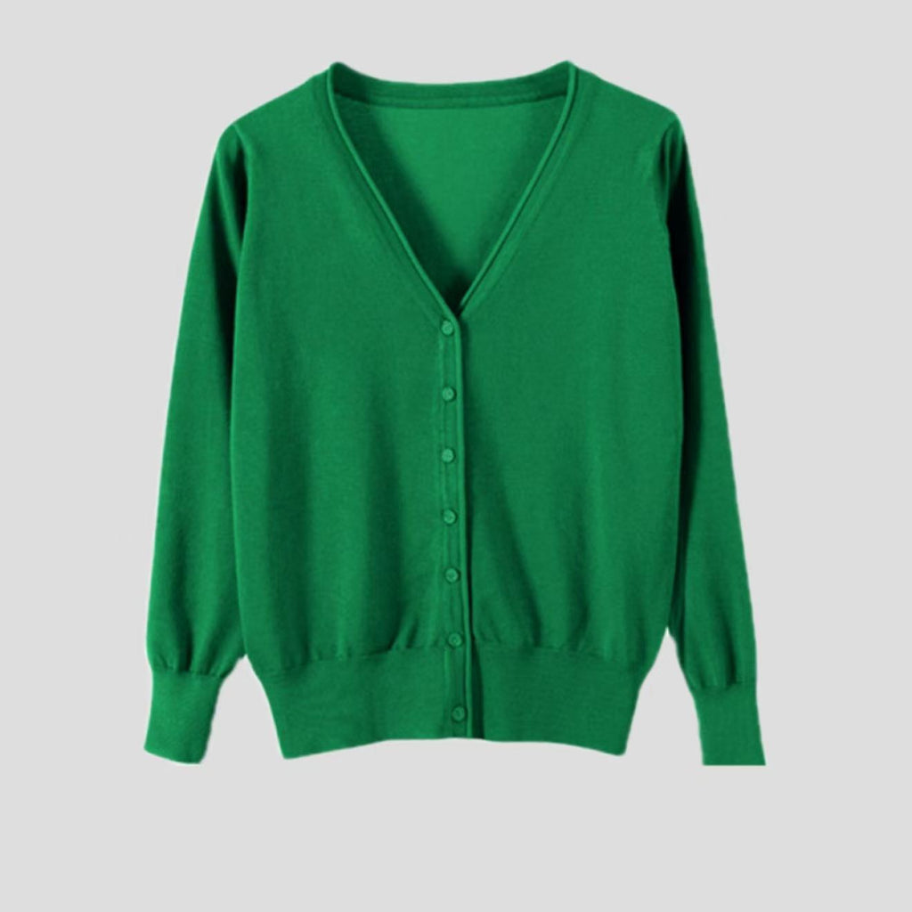 Women's Slim Fit Knitted Cardigan – Plus Sizes Spring Autumn