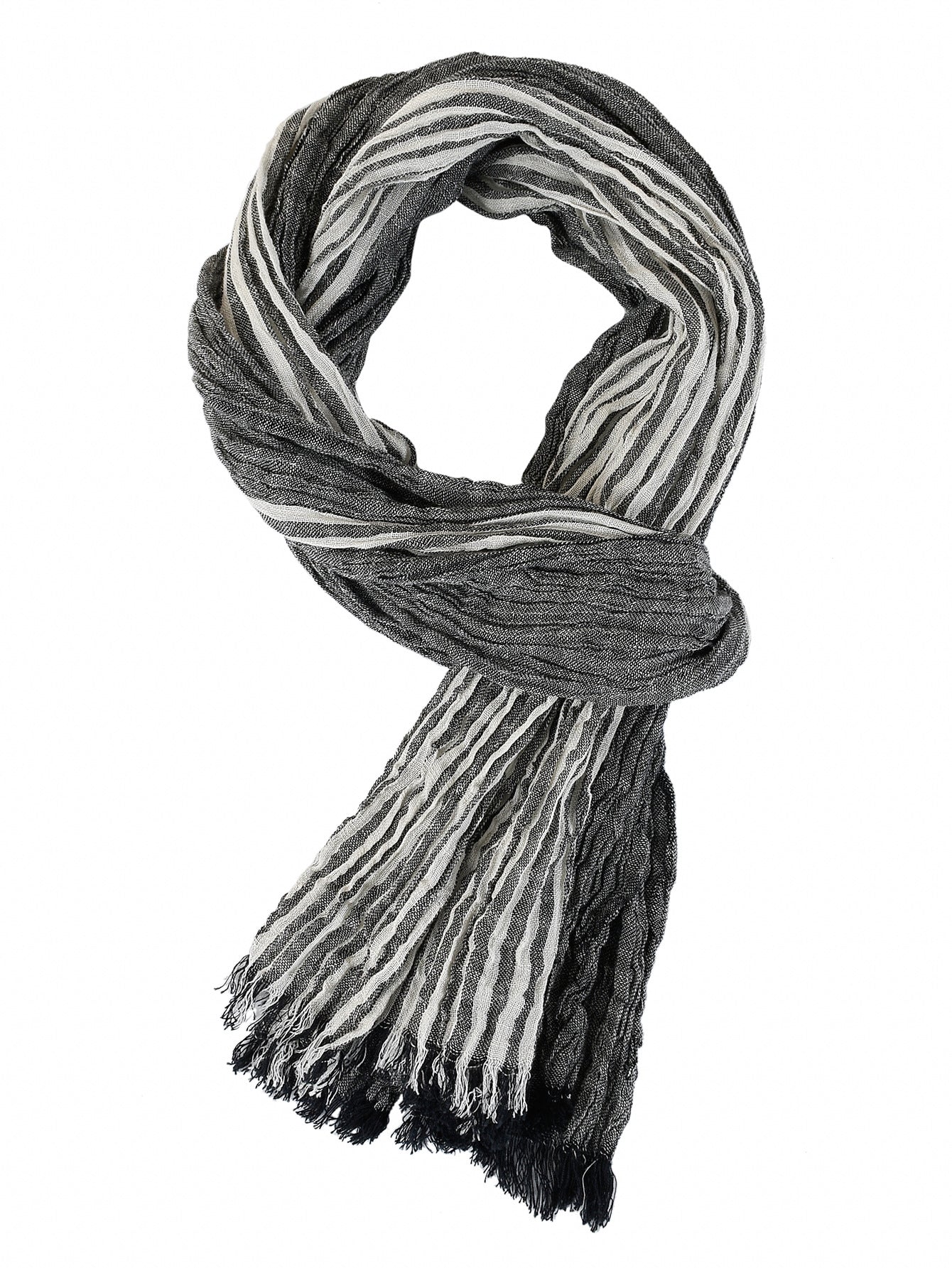 Men's Scarf Summer Lightweight Pin-Striped Elegant Modern