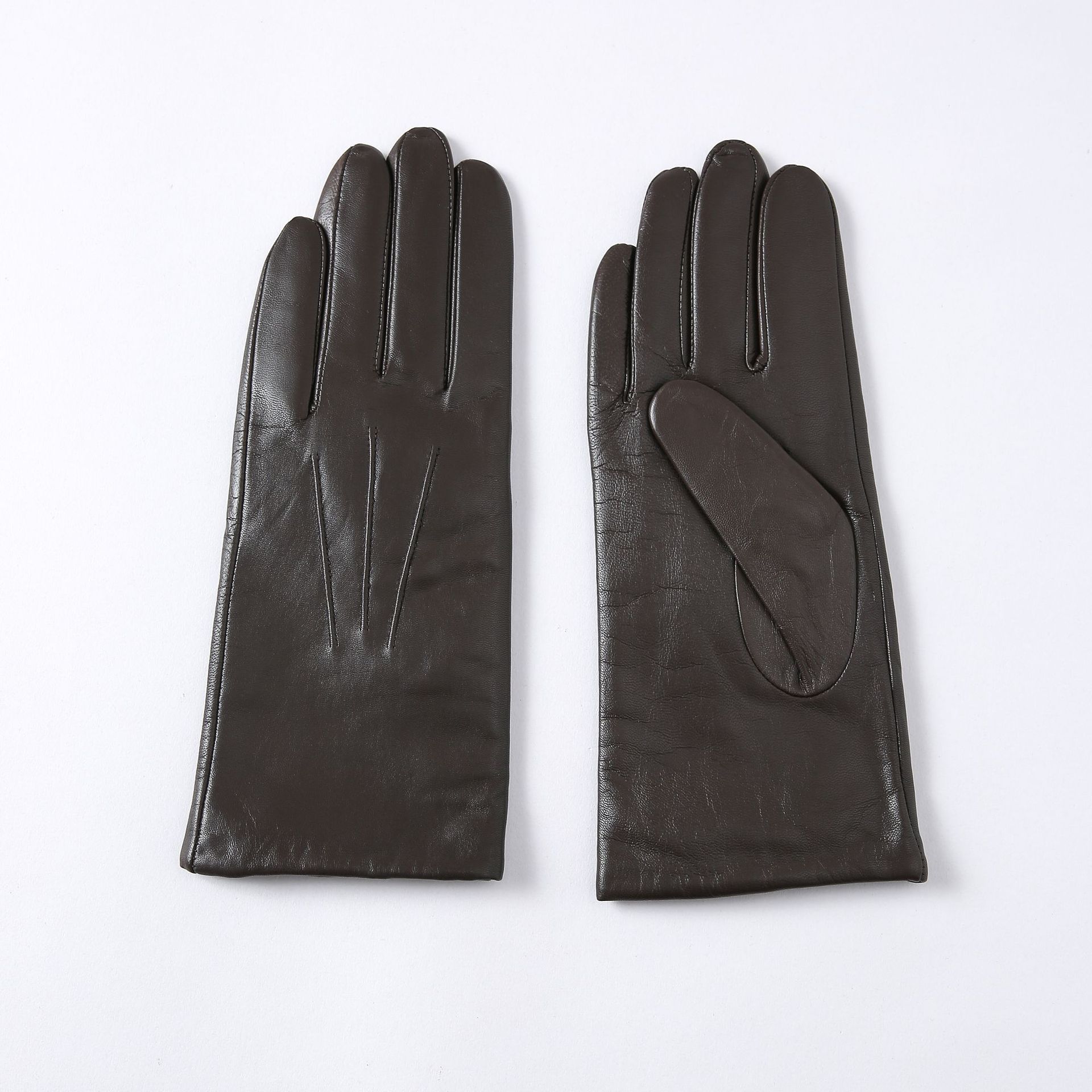 Damen Lange Ziegenleder Handschuhe – Wollgefüttert Driving Style