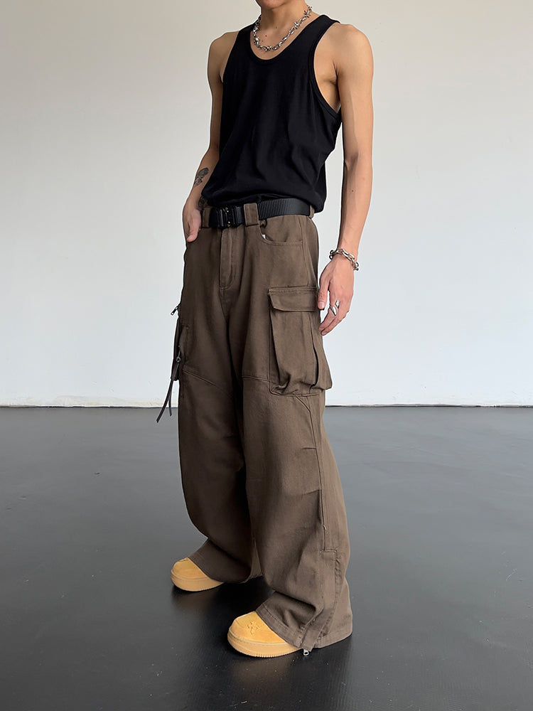 Men's Vintage Trousers High Waist | Wide Leg | Loose Fit