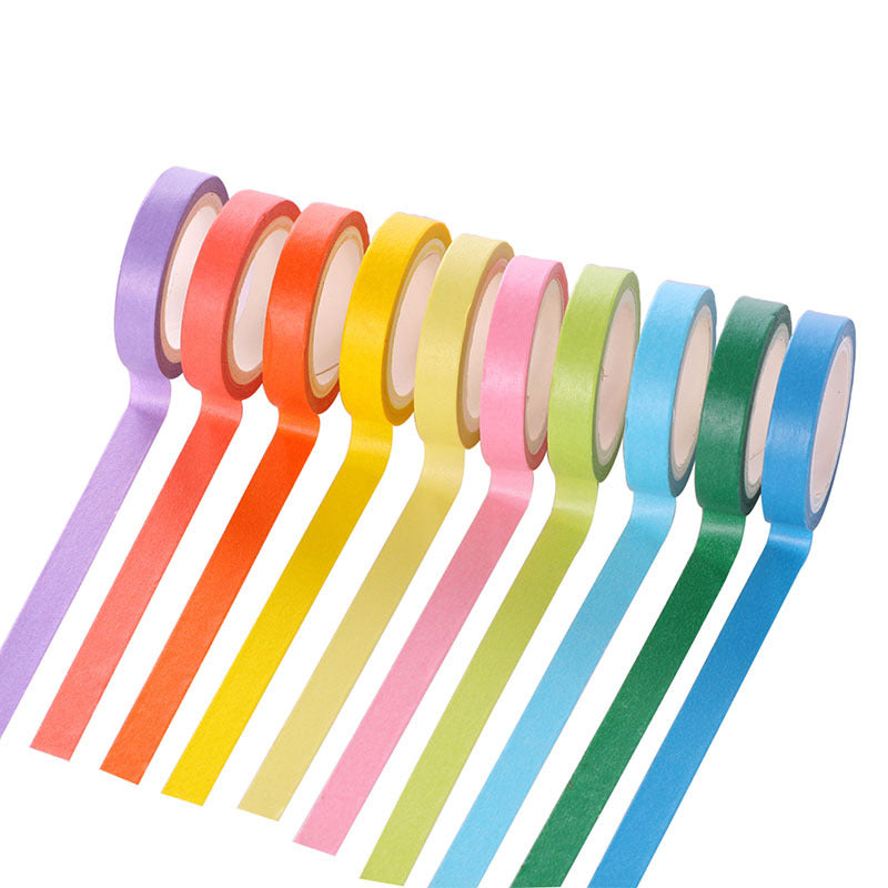 Washi Tape Set Solid Color | DIY Craft Adhesive Tape Decoration Journaling