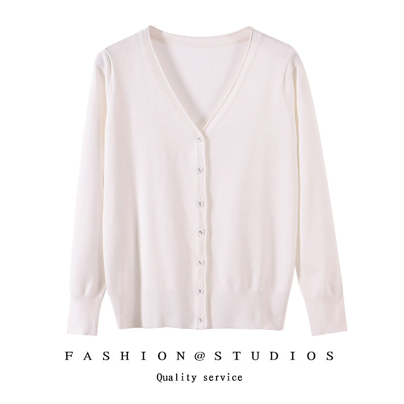 Women's Slim Fit Knitted Cardigan – Plus Sizes Spring Autumn