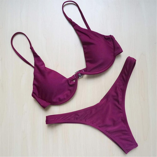 Sexy Damen Push Up Bikini | Elegante Beachwear Swimwear