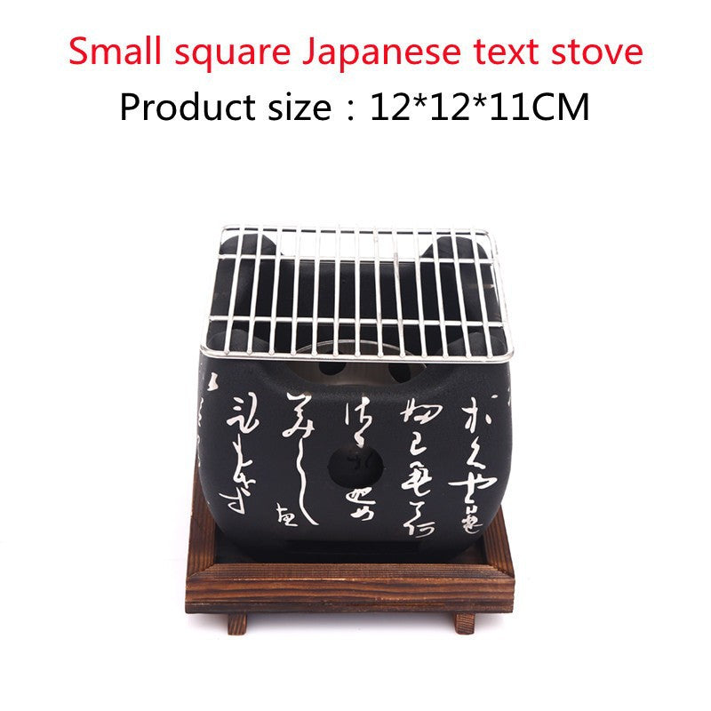 Japanischer Mini Tischgrill raucharm – Indoor Holzkohlegrill Set