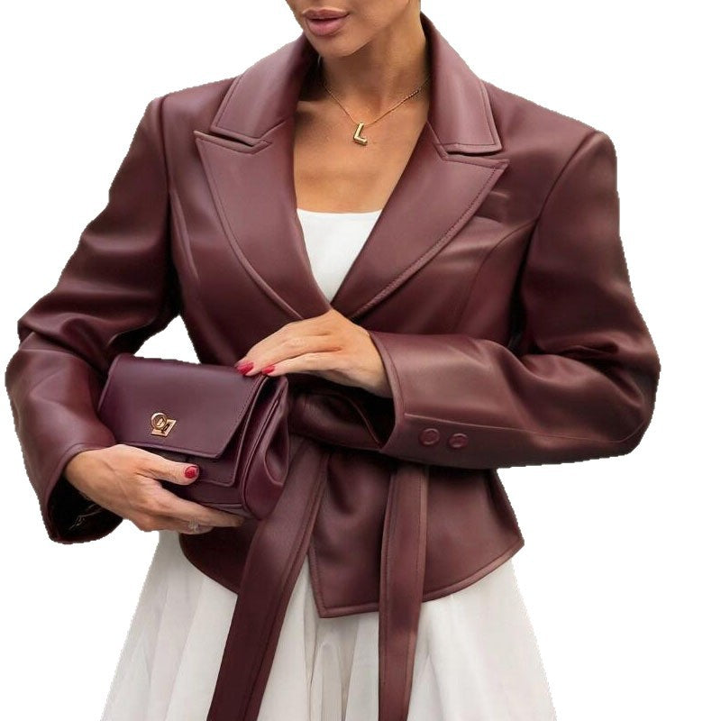 Damen Blazer elegant mit Schnürung | Business Jacke modern
