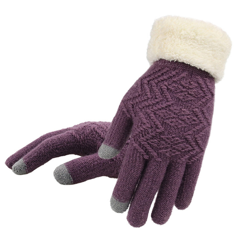 Damen Winter Strickhandschuhe | Warme Kuschel Thermohandschuhe