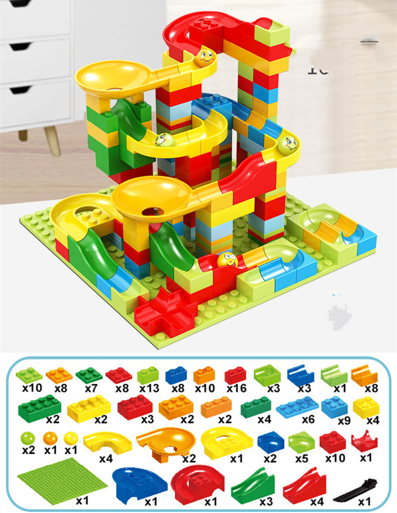 Marble Run Building Blocks for Kids | DIY Creative Race Track