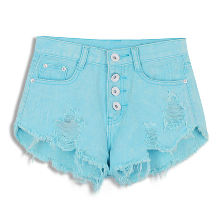 Women's High Waist Denim Shorts Summer Fashionable and Comfortable