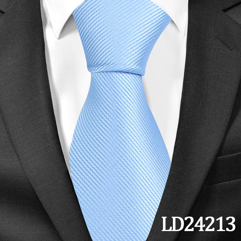 Men's Tie Set 6cm Striped Plain with Pin Elegant