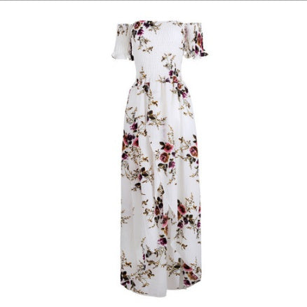 Boho Off-Shoulder Maxi Dress - Breezy Summer & Beach Dress for Women