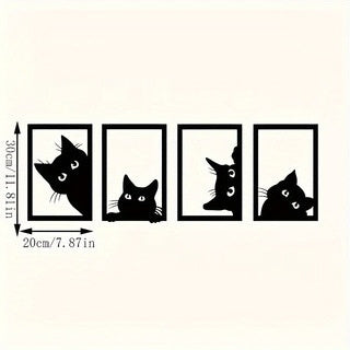 Metal wall decor black cat | Buy modern wall art