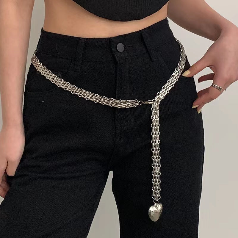 Taillenkette Herz Metall Unisex | Trendige Waist Chain