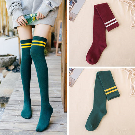 Women's Knee-High Cotton Socks | Korean Style Winter Socks