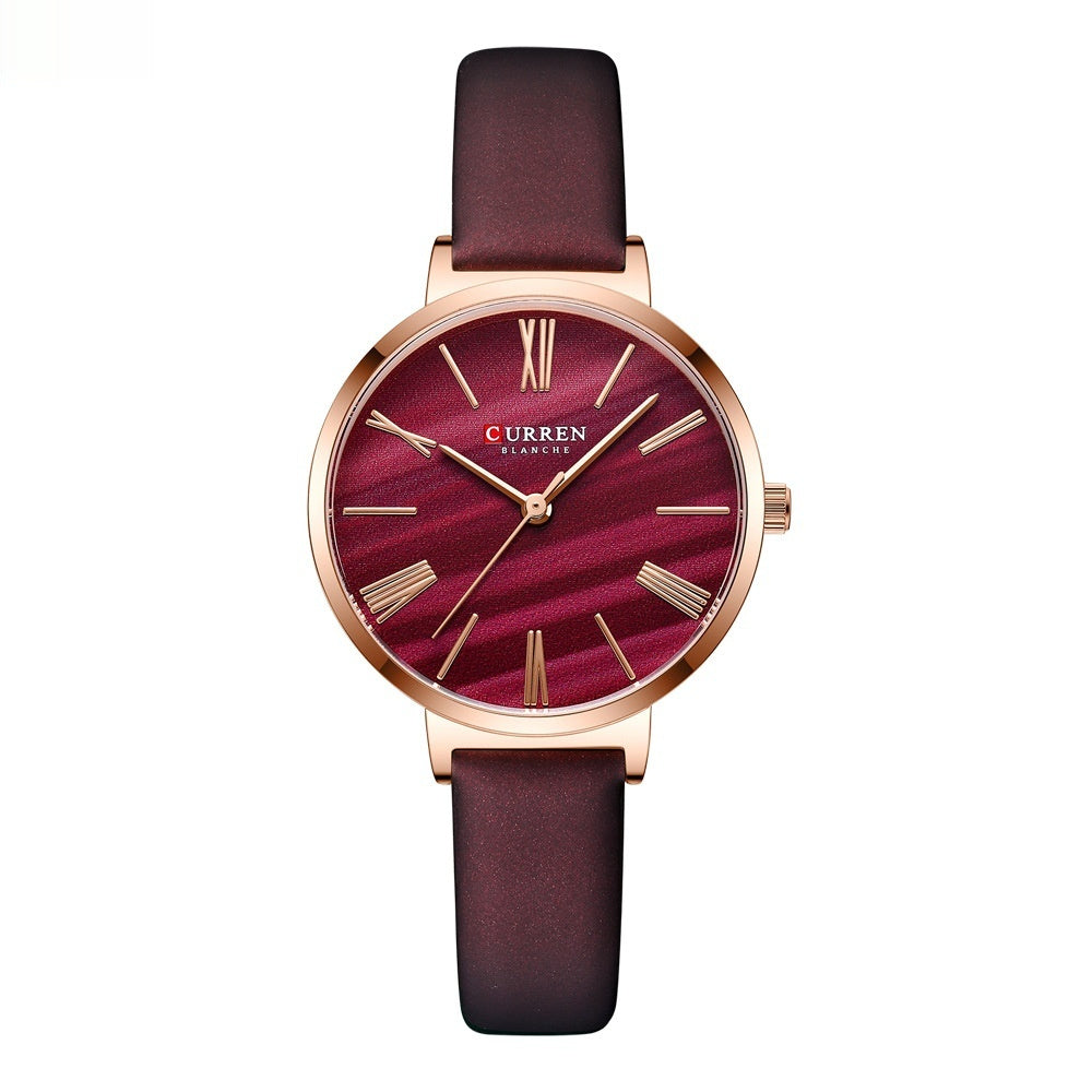 Ladies' watch with small dial – Elegant leather strap