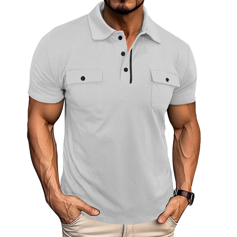 Men's Polo Shirt | Short Sleeve Outdoor Casual Modern Pockets