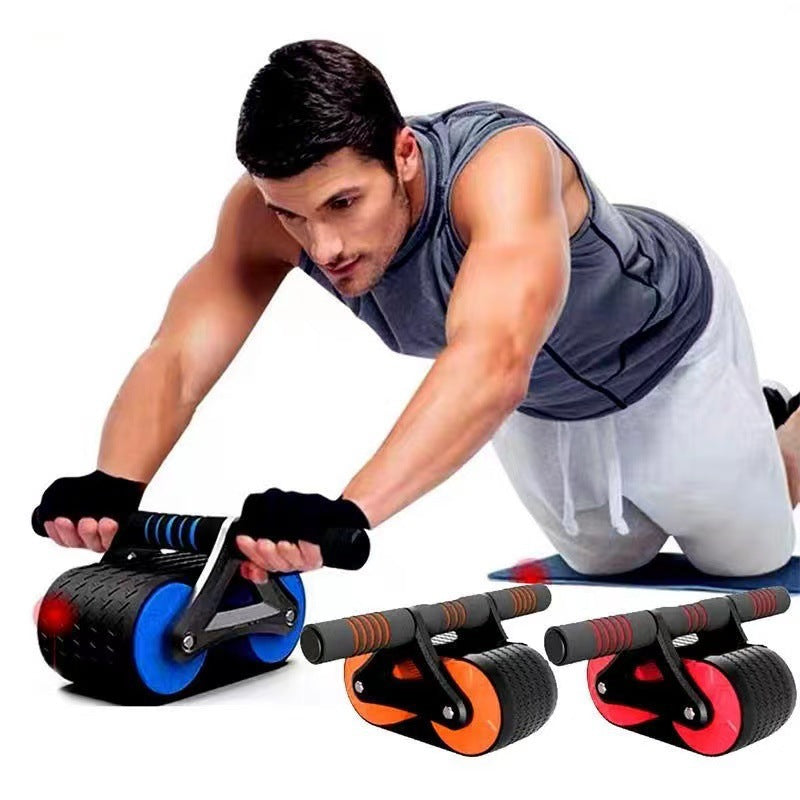 Double Wheel AB Roller with Automatic Rebound | Abdominal Trainer Home Gym
