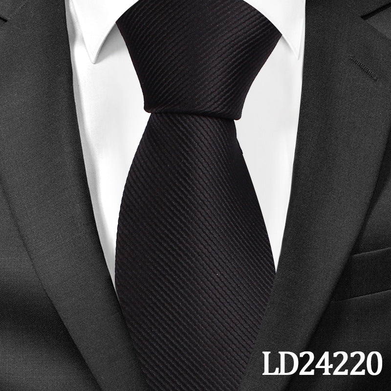 Men's Tie Set 6cm Striped Plain with Pin Elegant
