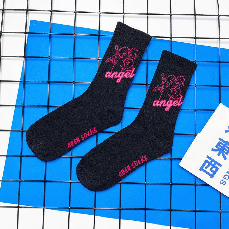 Unisex Trend Socken Mid Tube – Sport Casual Letter Design