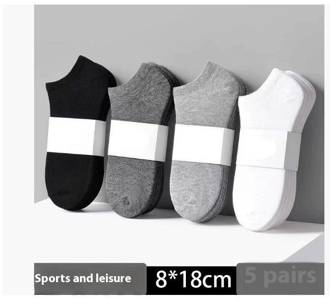 Men's Sneaker Socks Black White Grey | Cotton Basic