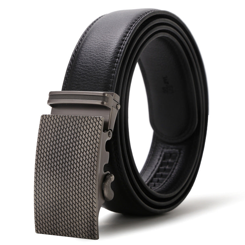 Men's Automatic Leather Belt | Business Belt without Holes