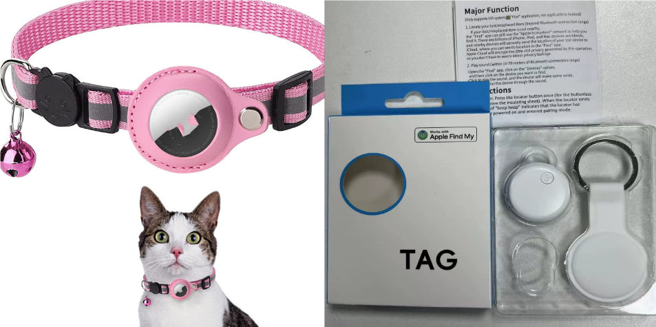 Airtag Dog Collar | Reflective Waterproof Tracker Holder