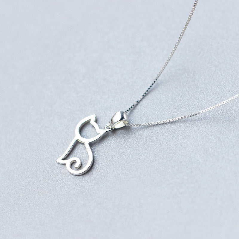 Sweet Cat Necklace in Korean Style - Minimalist & Elegant
