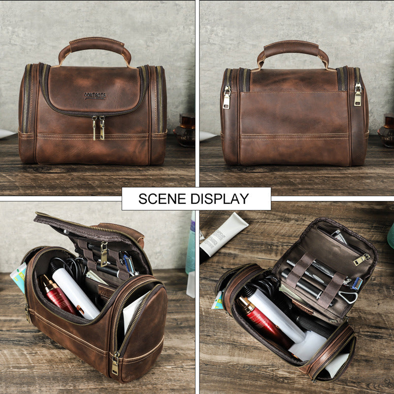 Vintage Men's Training Bag Made of Cowhide – Premium Travel Sports Bag