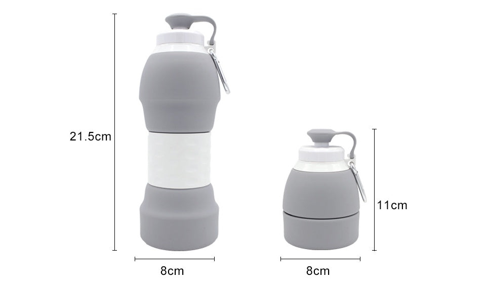 Foldable Silicone Water Bottle Premium – Space-Saving Travel Bottle