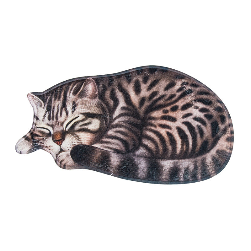 3D Katzen Badematte rutschfest saugstark | Niedlich Teppich
