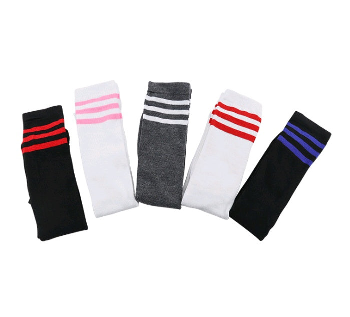 Damen Overknee Streifen Socken – College Style Japan Look