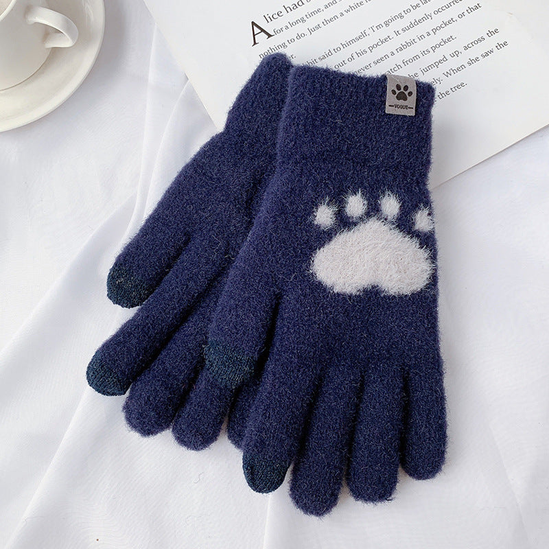 Katzenpfoten Winterhandschuhe Damen | Warme Thermohandschuhe