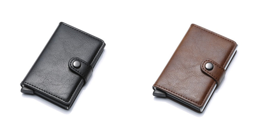 RFID Men's Wallet | Aluminum | Anti-theft Leather Wallet