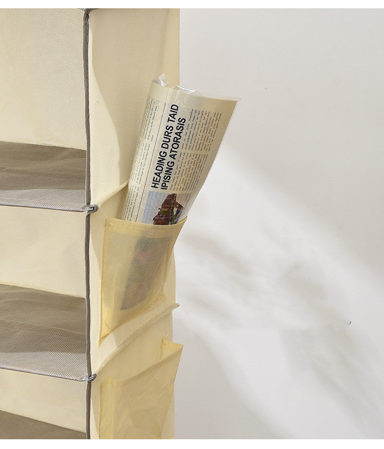 Bamboo Hanging Organizer multi-layered wardrobe space-saving tidy