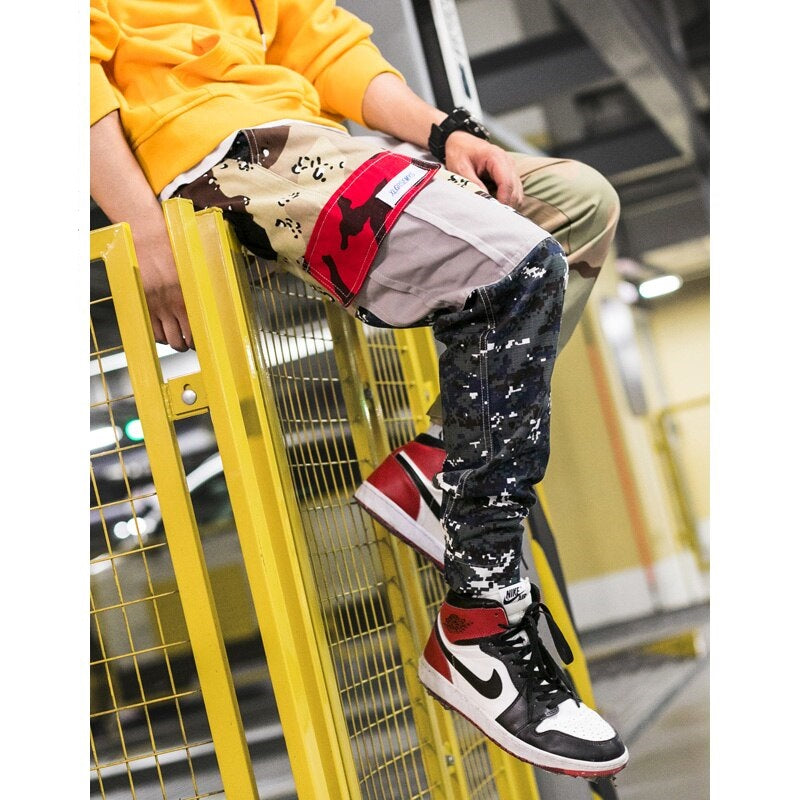 Men's Camouflage Trousers | Cargo Loose Fit Plus Size Elastic