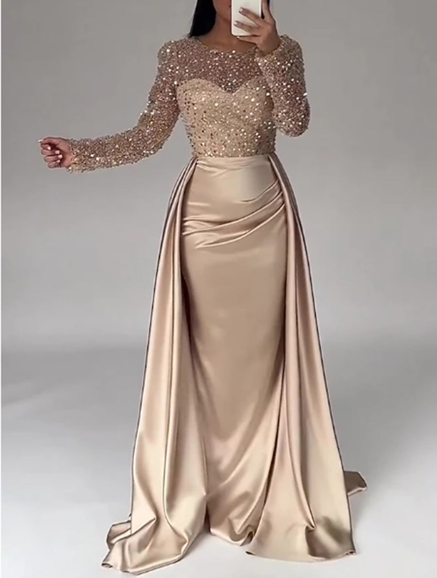Luxurious Sequin Evening Gown – Elegant Glamour Maxi Dress for Special Occasions