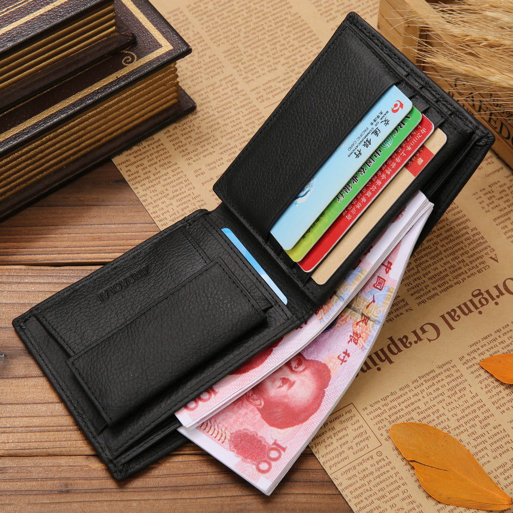 Men's Leather Wallet | Coin Pocket | Compact Bifold