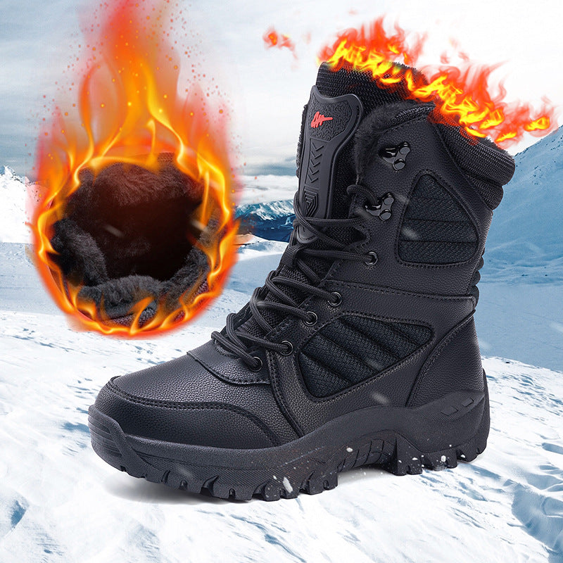 Men's Waterproof Snow Boots - Warm Insulated Ski Winter Boots