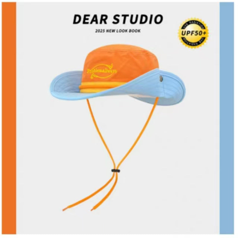 Women's Color Block Fisherman Hat – Stylish Sun Protection Bucket Hat