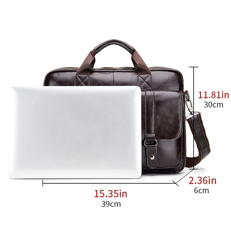 Men's Leather Briefcase – Large Business Handbag